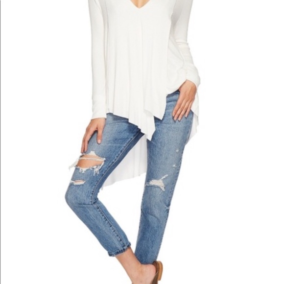 Free People NWT Uptown ivory ribbed tunic - Picture 6 of 8
